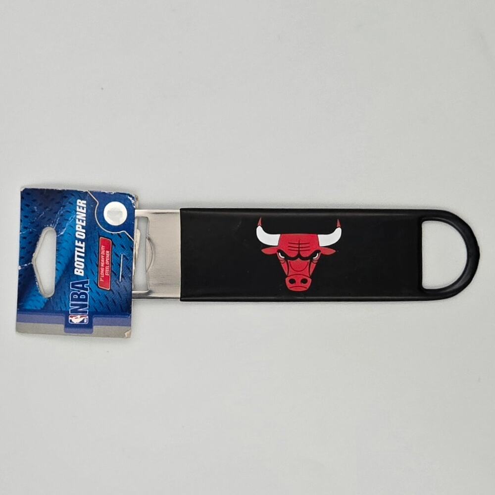 NBA Chicago Bulls 7 inch Long Heavy Duty Steel Bottle Opener NEW WITH TAGS